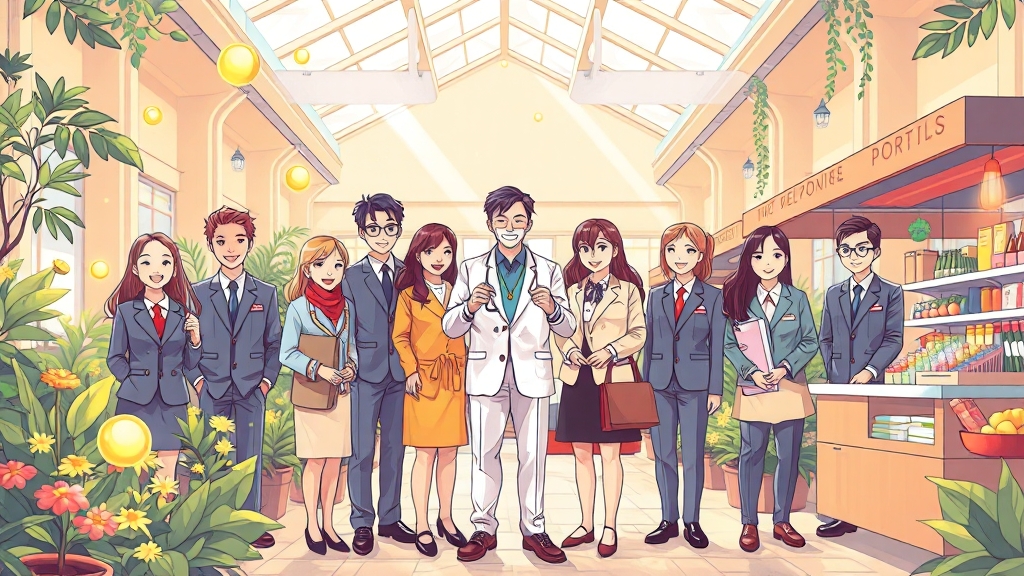 핵심 복지 혜택 살펴보기 (illustration 스타일)