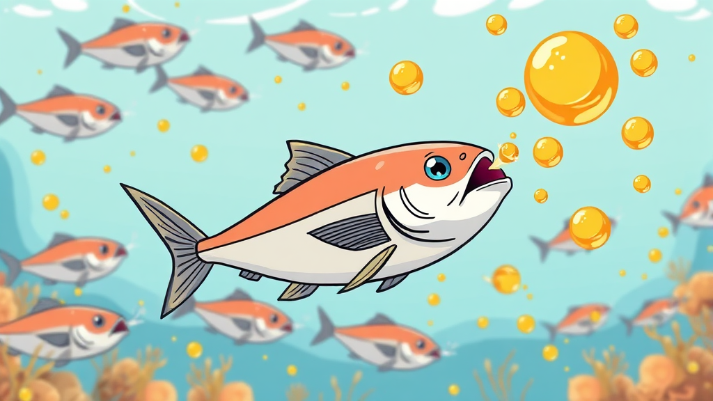 헤링 오일 vs 오메가3: 차이점 비교 (cartoon 스타일)