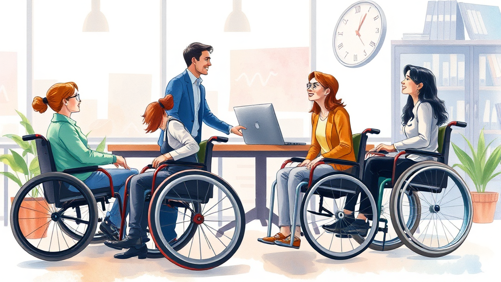 장애인 고용, 법적 지원은 어떻게 이루어지나요? (illustration 스타일)