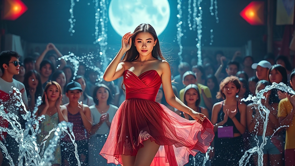 워터밤 여신 등극 비하인드 (realistic 스타일)