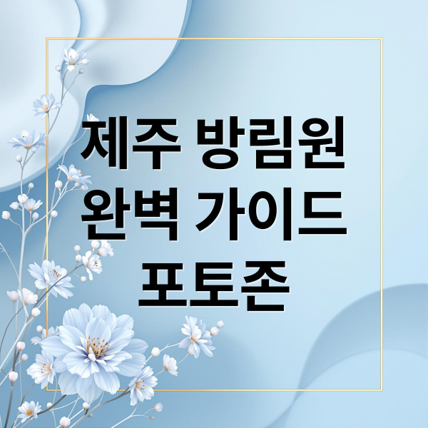 제주 방림원
완벽 가이드
포토존 (제주 방림원)