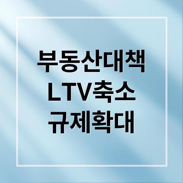 부동산대책
LTV축소
규제확대 (10.15부동산대책)