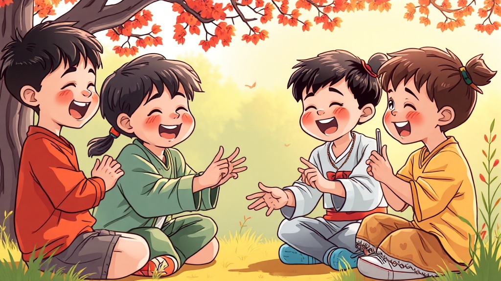 전통놀이 가위바위보 (illustration 스타일)