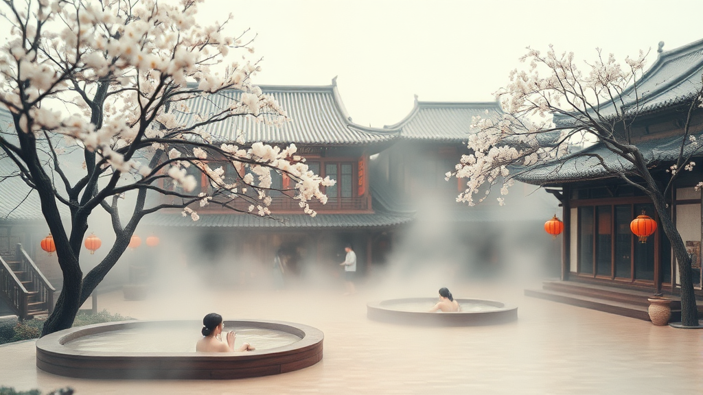 온양관광호텔, 어떤 곳? (watercolor 스타일)