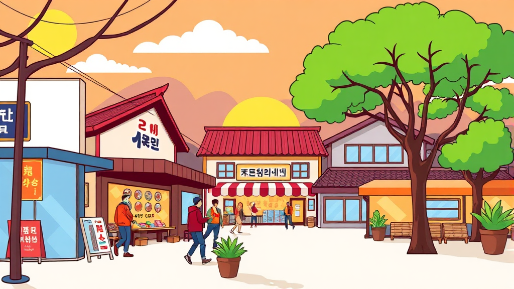 지역 사회 발전 계획 알아보기 (cartoon 스타일)