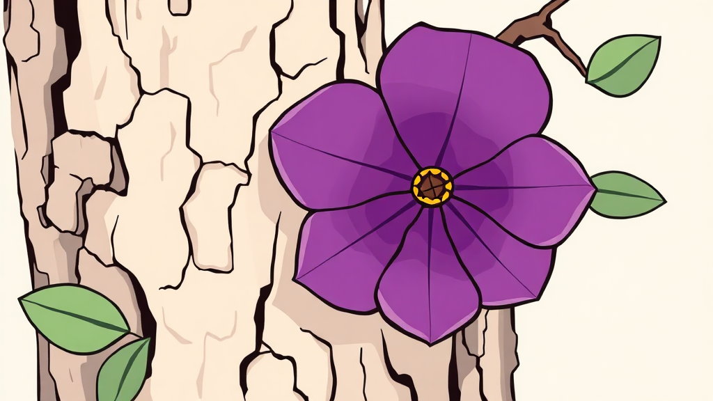 후박나무 껍질, 후박피 효능 (illustration 스타일)