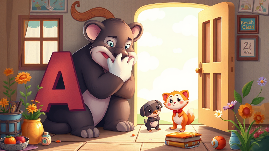 소리와 글자의 만남, 파닉스 학습의 중요성 (realistic 스타일)