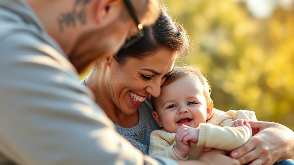 육아휴직, 일반 vs 특례 비교 (realistic 스타일)