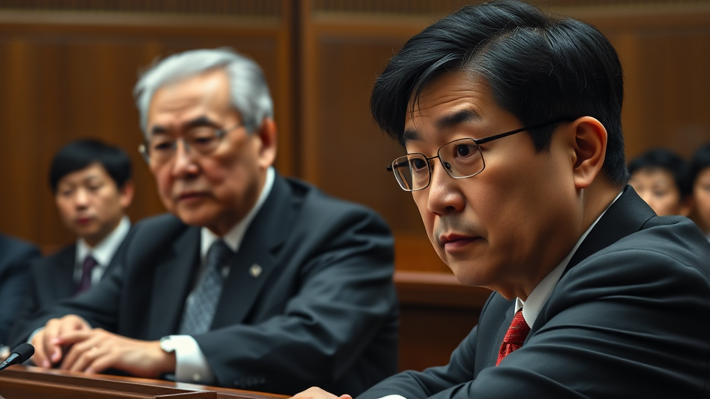 정치권 소식: 윤석열 전 대통령 1심 선고 결과 (realistic 스타일)