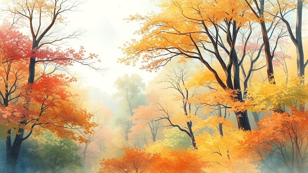 화담숲 예약: 온라인 예매 필수! (watercolor 스타일)