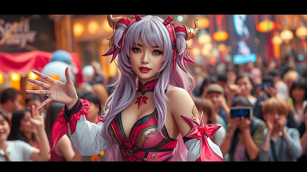 코스프레 현장 스케치 (realistic 스타일)