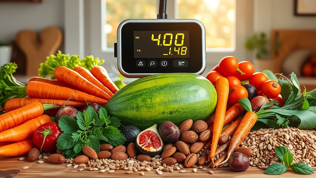 장 건강과 혈압 조절, 식이섬유 & 마그네슘 (realistic 스타일)