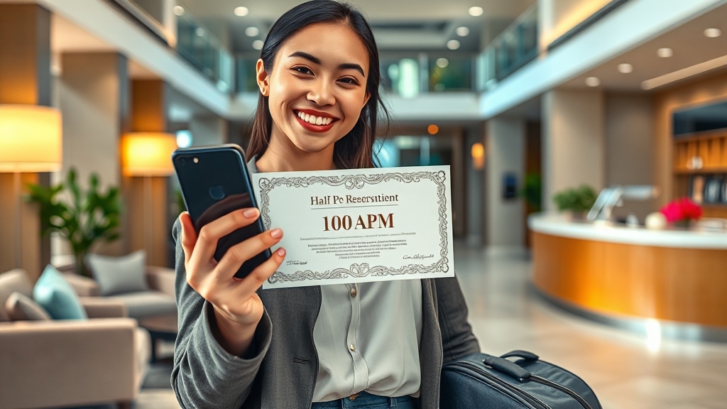 숙박 예약 꿀팁 대방출 (realistic 스타일)