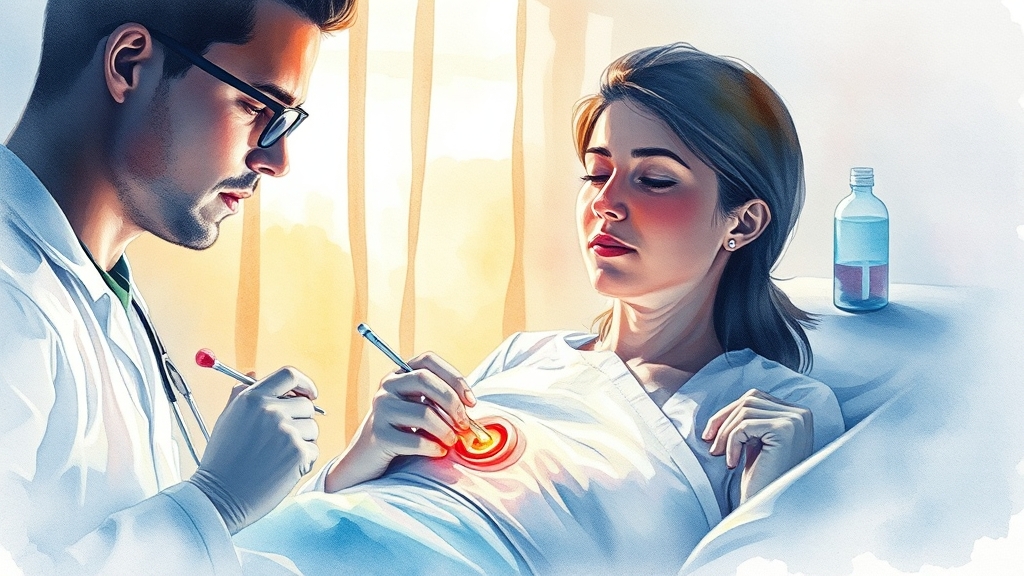 편도결석, 집에서 제거해도 될까? (watercolor 스타일)