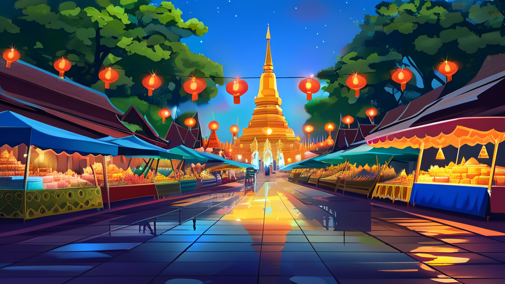 치앙마이 야경 투어 후 즐기는 추가 코스 추천 (realistic 스타일)