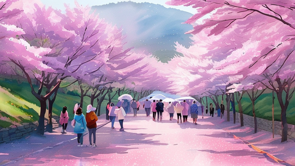 축제 일정 및 개화 시기: 최적의 방문 타이밍 잡기 (watercolor 스타일)