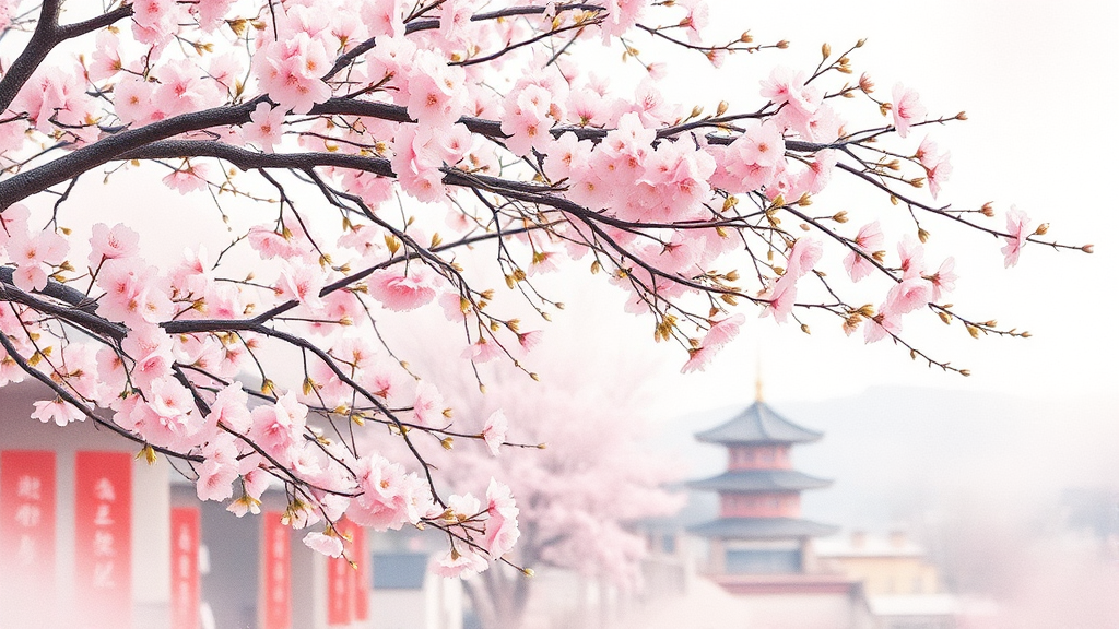 지역별 특색을 담은 3월의 다채로운 축제 (watercolor 스타일)