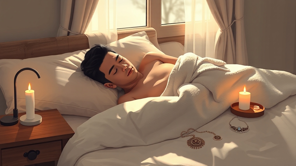 50대를 위한 과학적 숙면 비법과 체질별 맞춤 수면 관리법 5 일상생활 속 숙면 습관 (illustration 스타일)