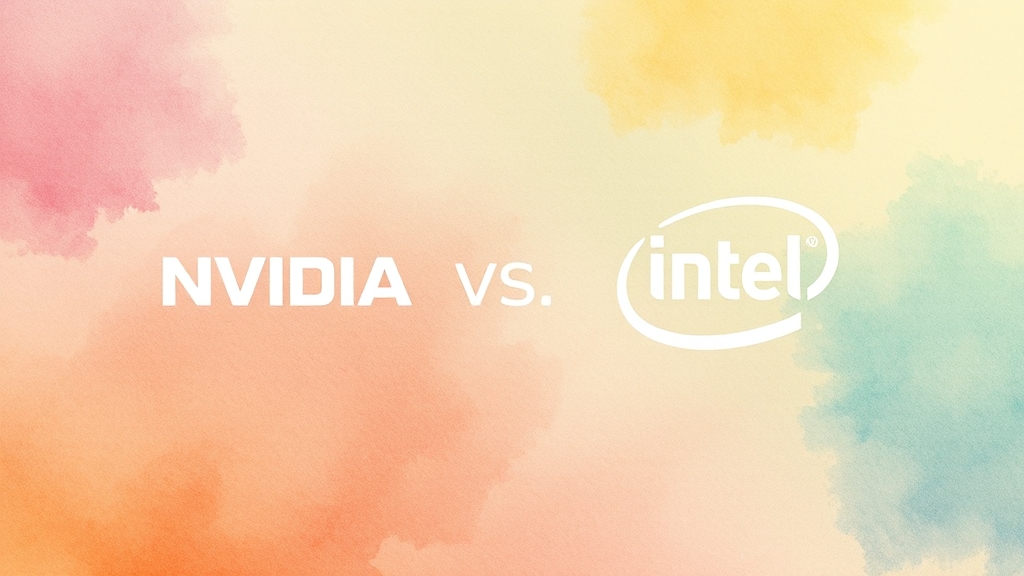 주요 기업 분석: 엔비디아 vs 경쟁사 (watercolor 스타일)