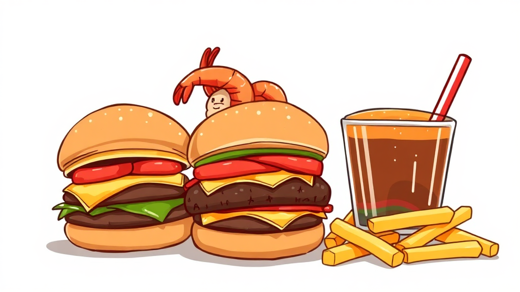 베이비버거 메뉴 구성 파악 (illustration 스타일)