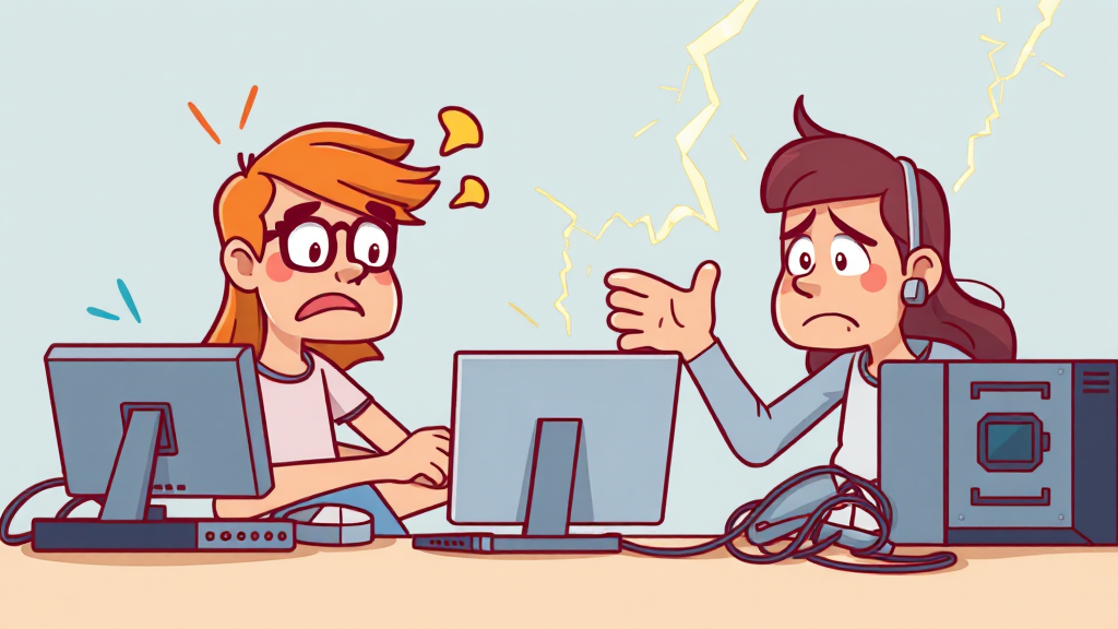 인터넷 속도 저하, 원인은 무엇일까? (cartoon 스타일)