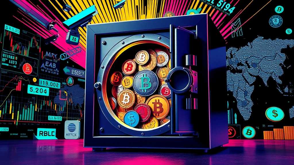 안전한 가상화폐 투자, 이렇게! (popart 스타일)