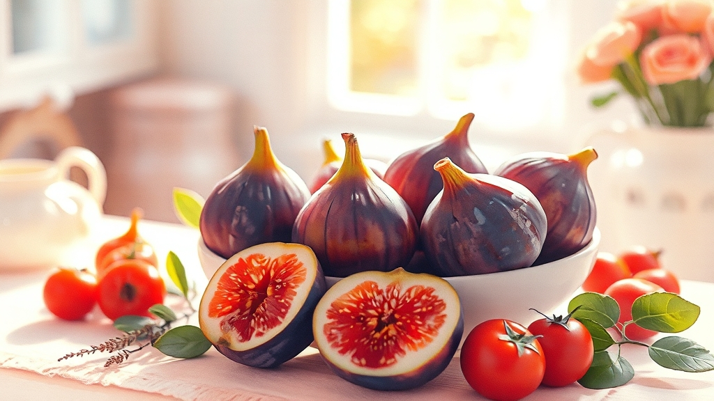 무화과 효능: 건강 효과 (watercolor 스타일)