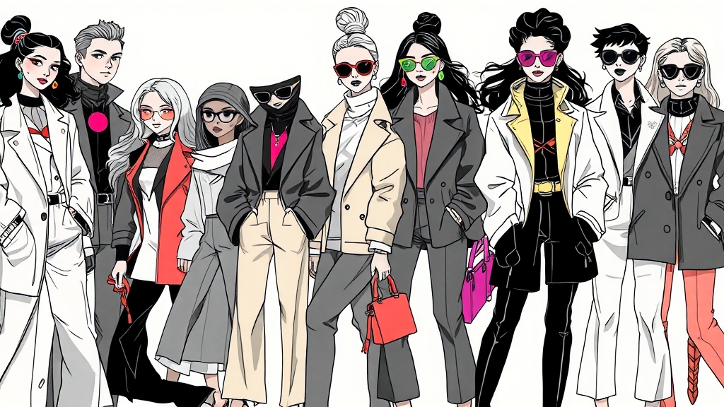 다양한 OOTD 스타일 (illustration 스타일)