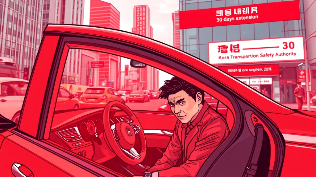 검사 연장 조건 및 절차 (illustration 스타일)