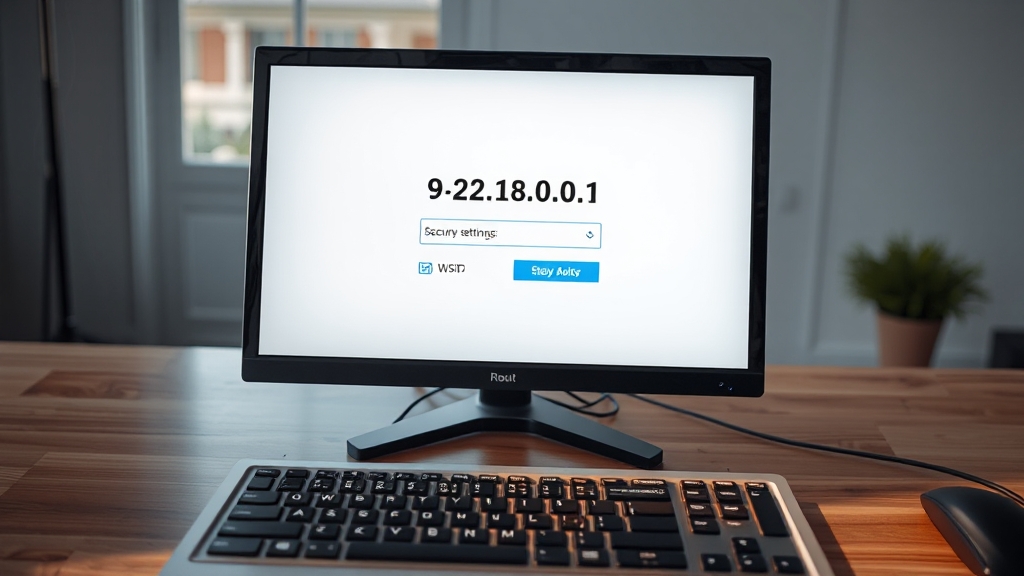 공유기 관리자 페이지 접속 및 설정 (realistic 스타일)