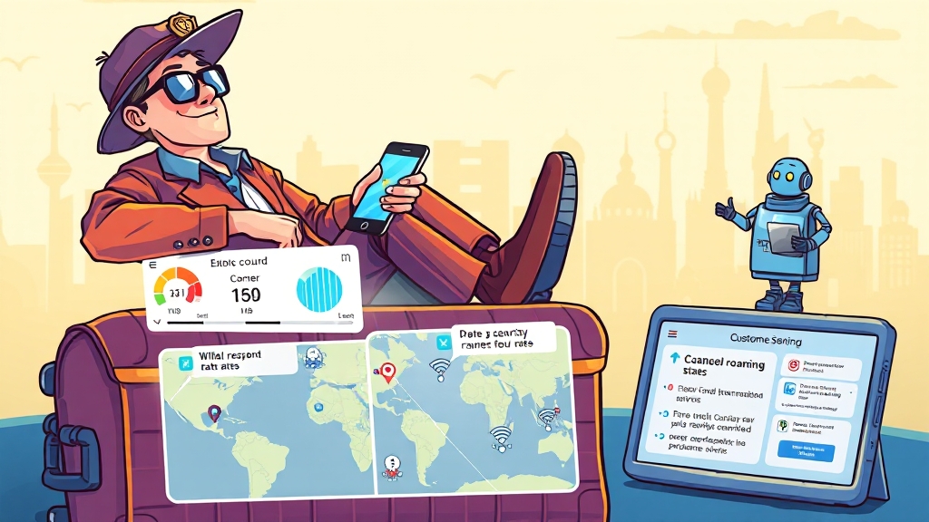 로밍 요금 폭탄 피하는 법 (cartoon 스타일)