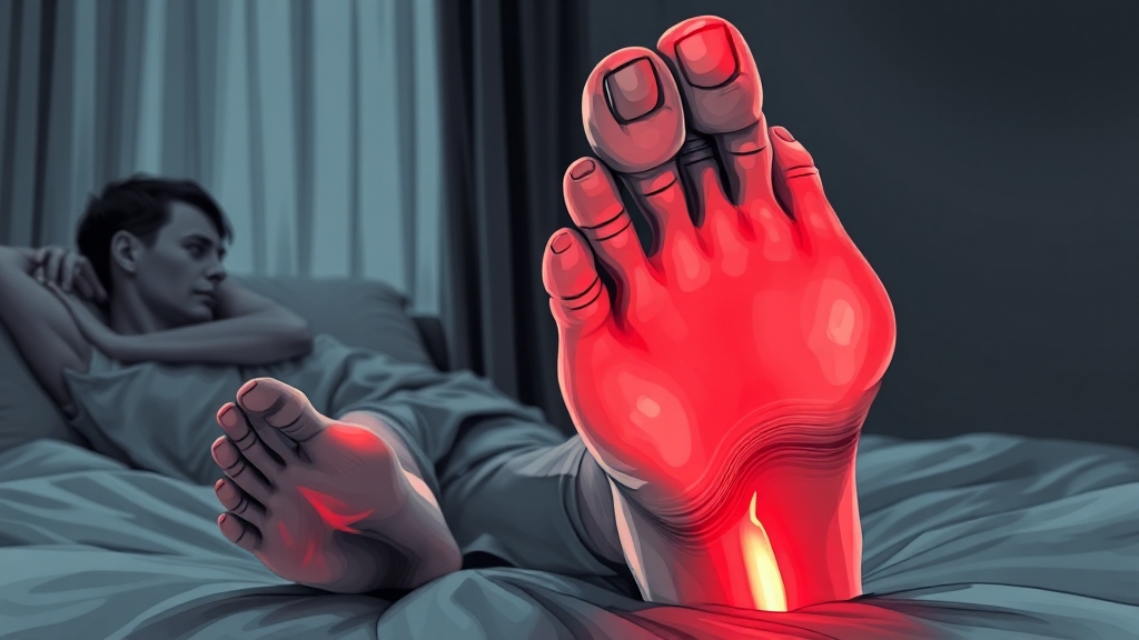 통풍의 초기 증상과 단계별 특징 (illustration 스타일)