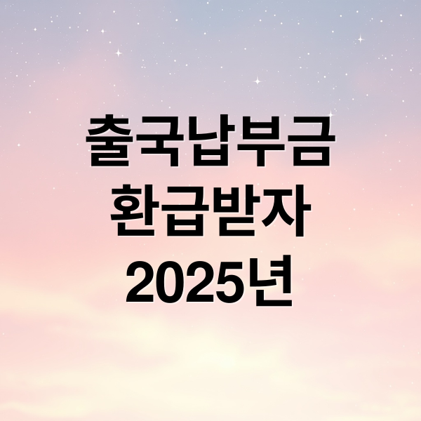 출국납부금
환급받자
2025년 (출국 납부금 환급 어린이 미탑승)