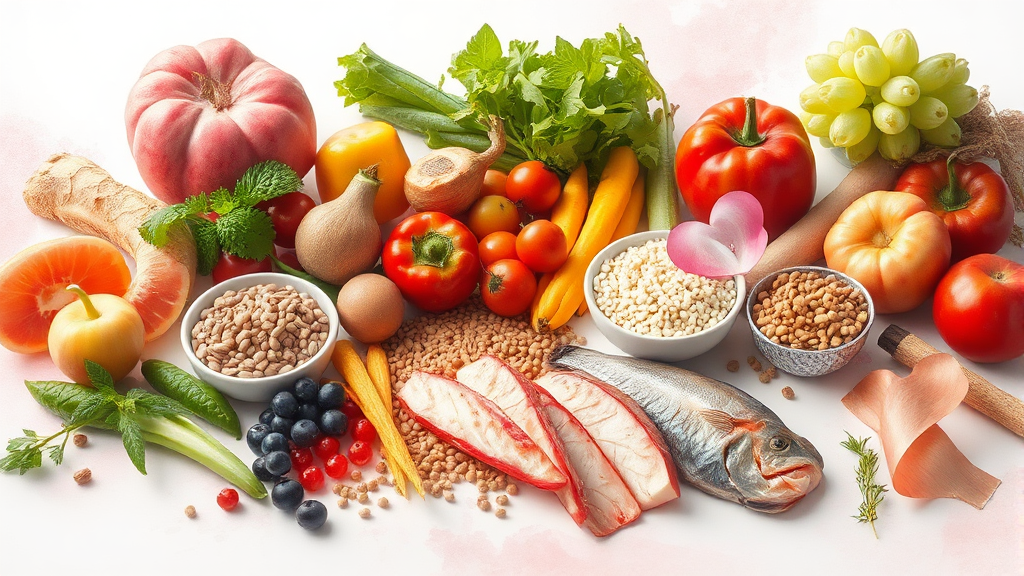 건강한 식습관으로 유방암 위험을 낮추는 방법 (watercolor 스타일)