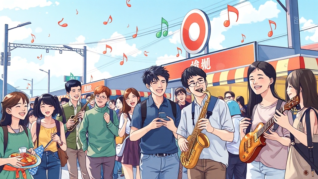 편리한 대중교통 이용 (illustration 스타일)
