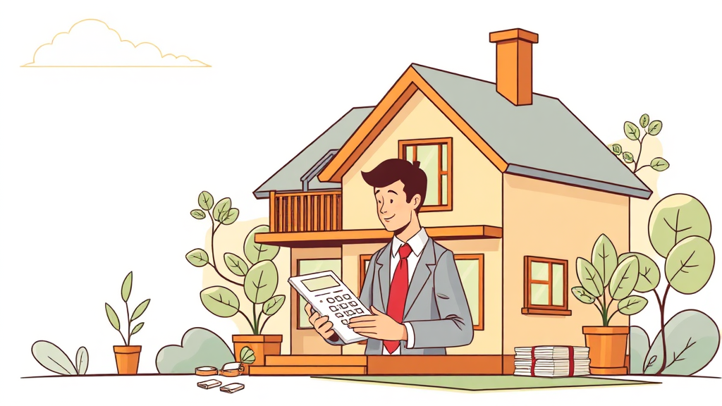 세금 및 유지비 계산 (illustration 스타일)