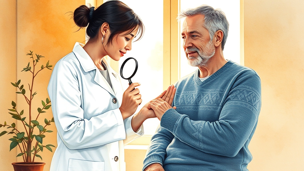 조기 진단, 왜 중요할까요? (watercolor 스타일)