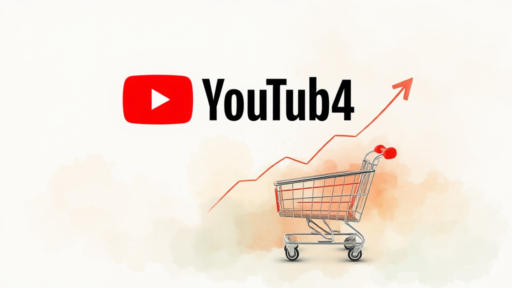 유튜브 쇼핑 관련 기업 분석 (watercolor 스타일)