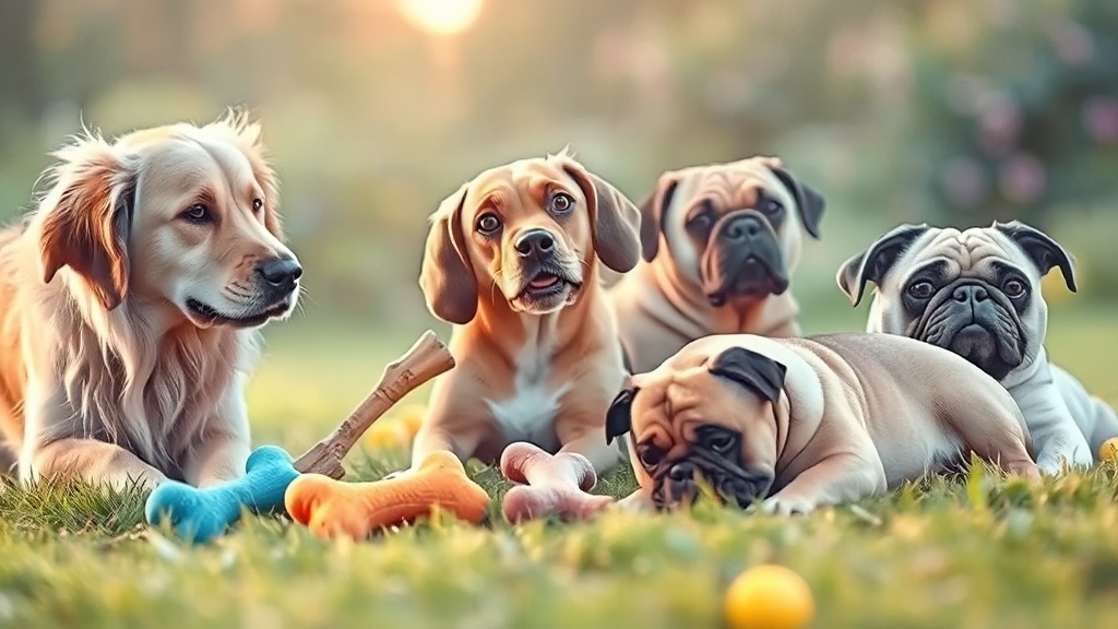 다양한 강아지 개껌, 어떻게 골라야 할까요? (watercolor 스타일)