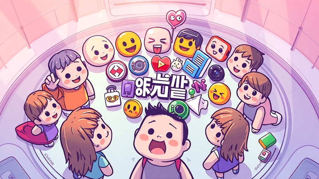 카카오톡 주요 기능 소개 (cartoon 스타일)