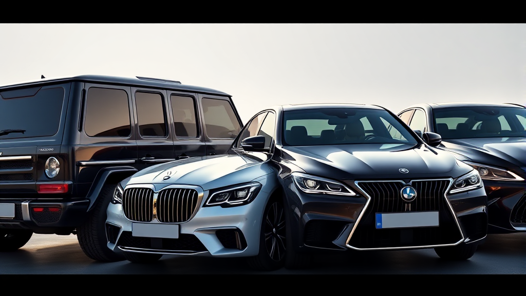 G90 경쟁 차종 가격 비교 (realistic 스타일)