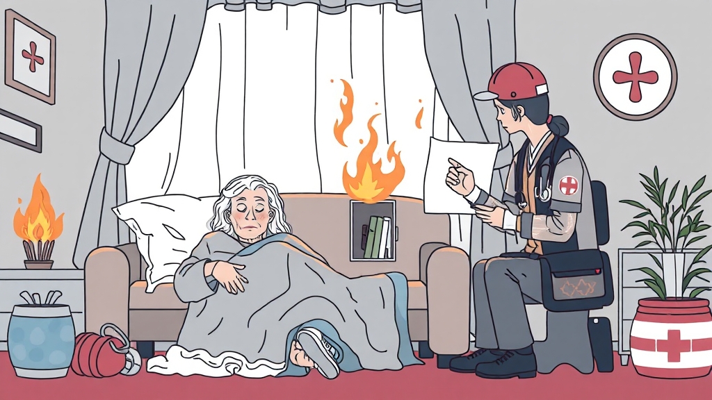 응급 상황, 침착하게 대처! (illustration 스타일)