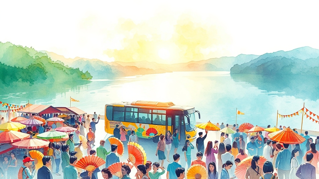 편하게 오세요! 교통 정보 (watercolor 스타일)