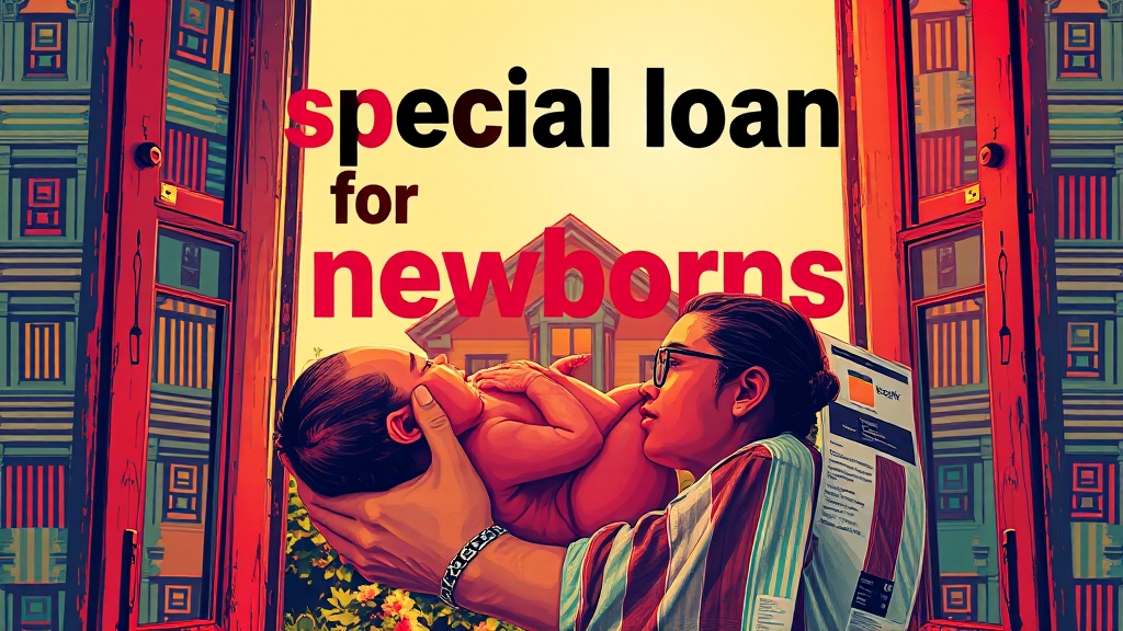 정부지원 대출 상품 & 신청 조건 (popart 스타일)