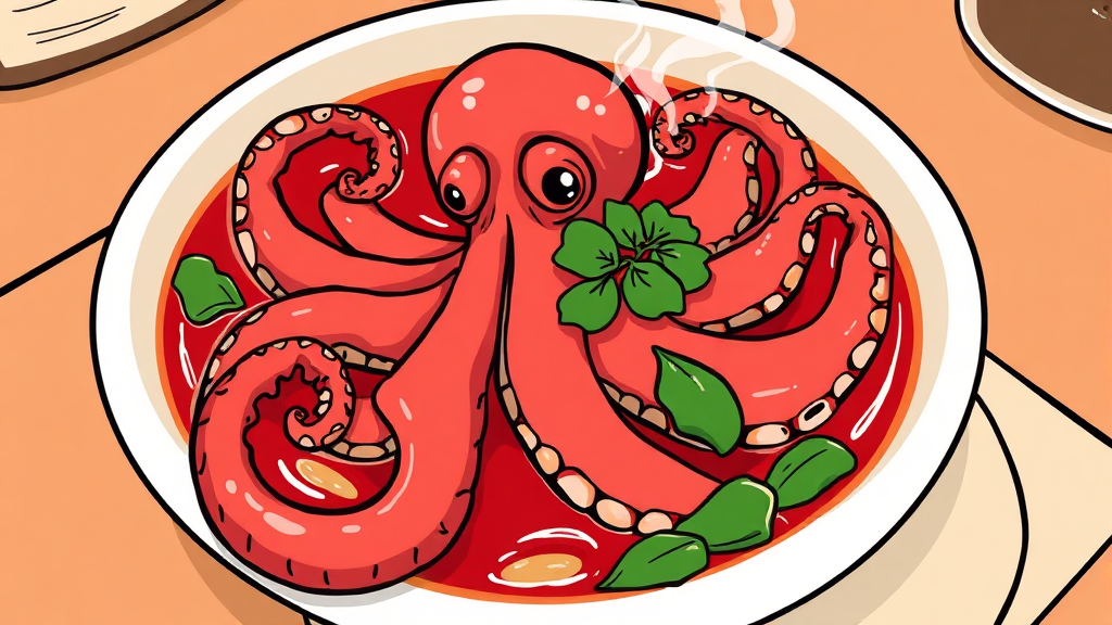 짱구네 낙지전골, 무엇이 특별할까? (cartoon 스타일)