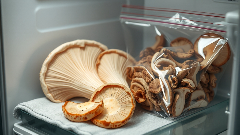 송이버섯 보관법 (realistic 스타일)