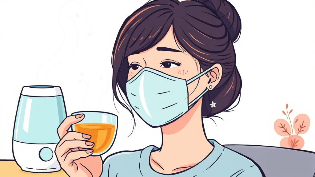 혈관운동성 비염 생활 속 관리 (illustration 스타일)