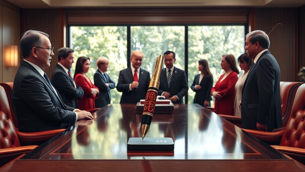 한미 정상회담과 만년필 인연 (realistic 스타일)