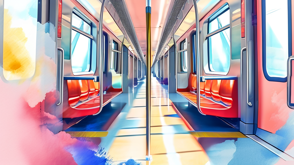 경기도에서 기후동행카드로 대중교통 이용하기 (watercolor 스타일)