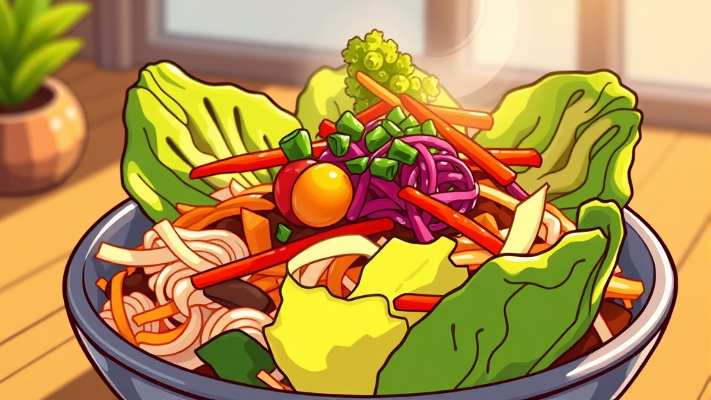 봄동, 왜 이렇게 맛있을까요? (cartoon 스타일)